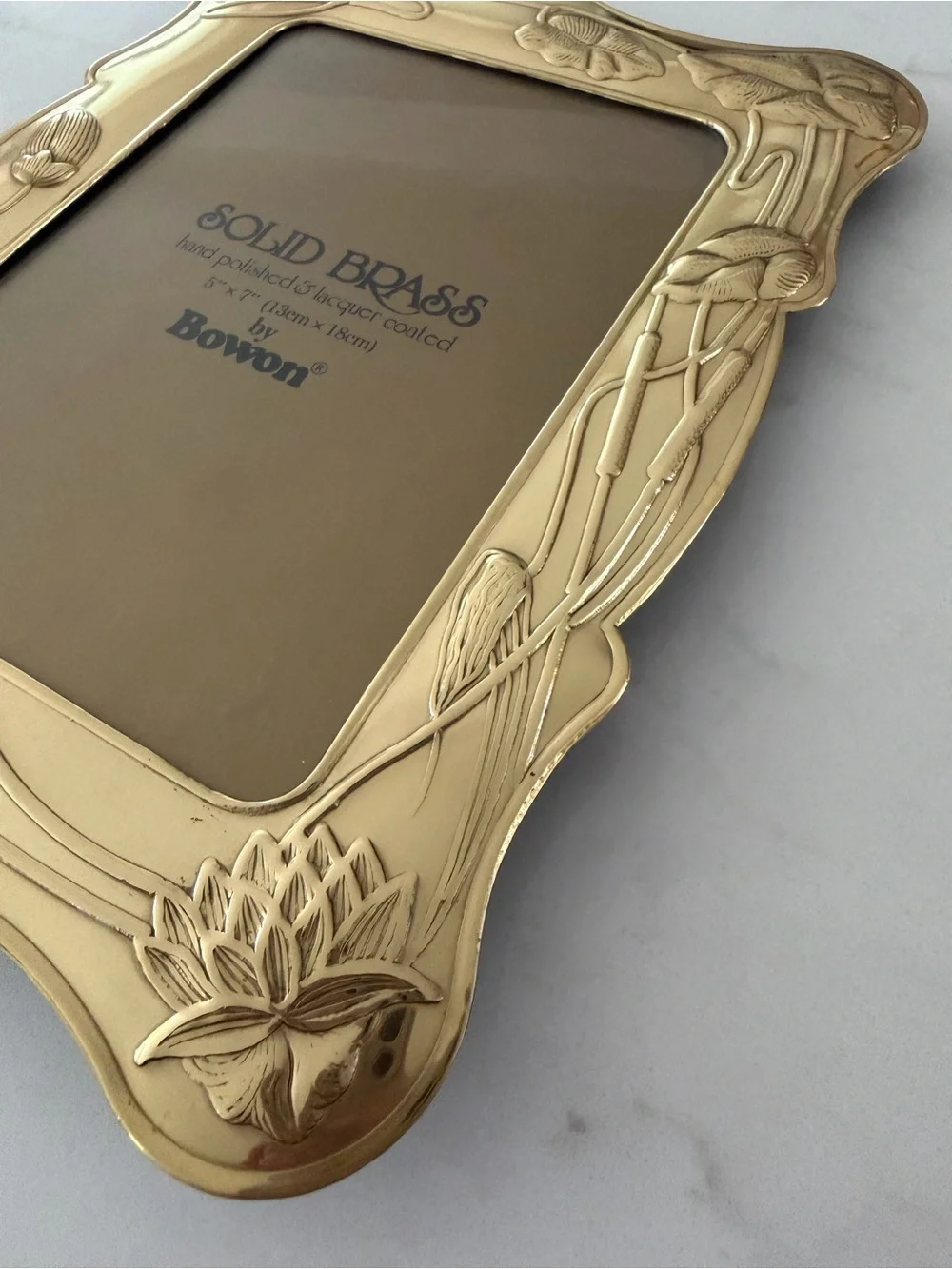 Solid Brass Bowon picture frame